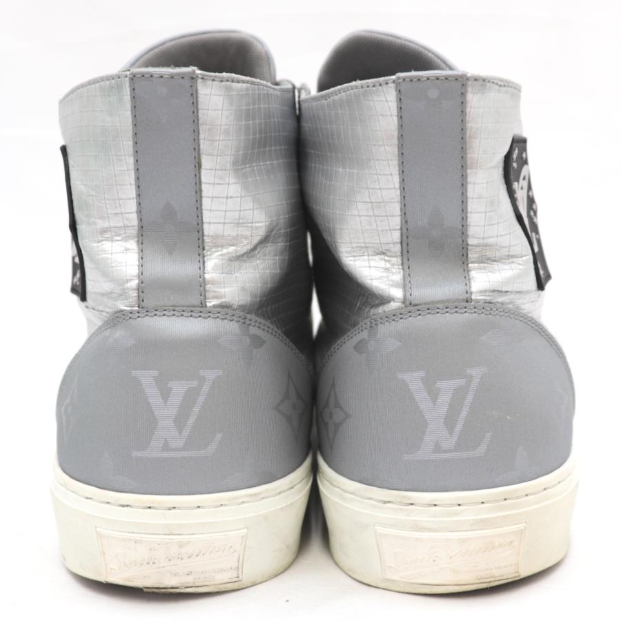 Louis Vuitton シルバー ハイカットスニーカー LOUIS VUITTON ルイヴィトン モノグラム ハイカットスニーカー メンズ