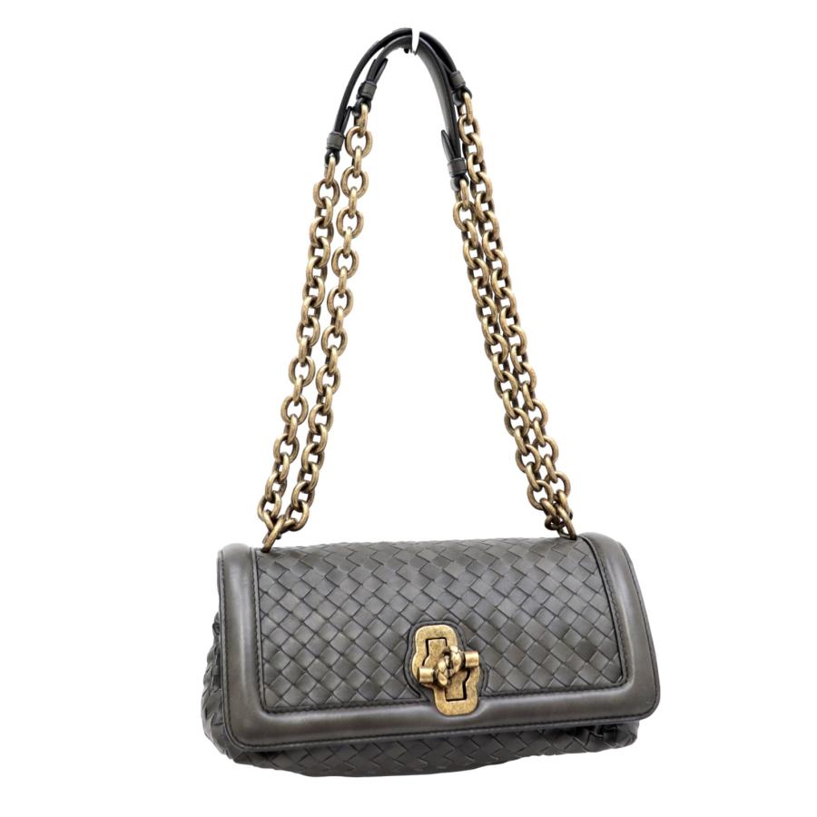 ボッテガ・ヴェネタ Bottega Veneta オリンピア　ショルダーバッグ 新品同様 ボッテガヴェネタ オリンピア ノット イントレチャート