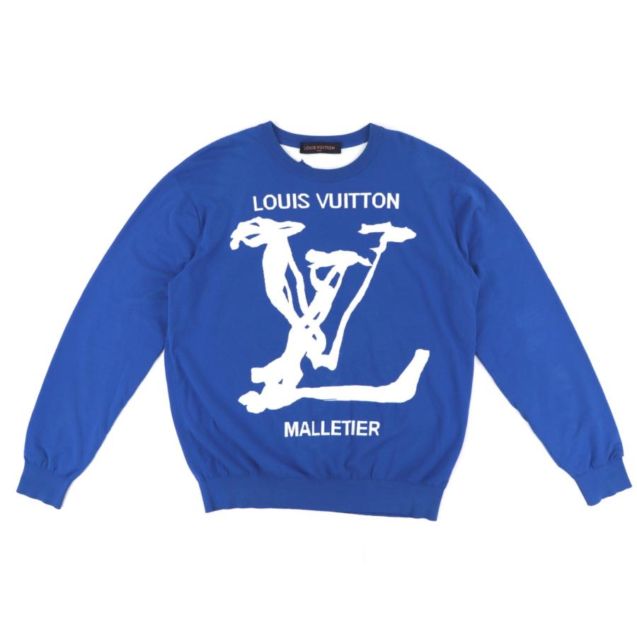 LOUISVUITTON（ルイヴィトン)スクリブルインターシャクルーネックニット LOUIS VUITTON ルイ・ヴィトン 20SS LVスクリブルインターシャ クルー