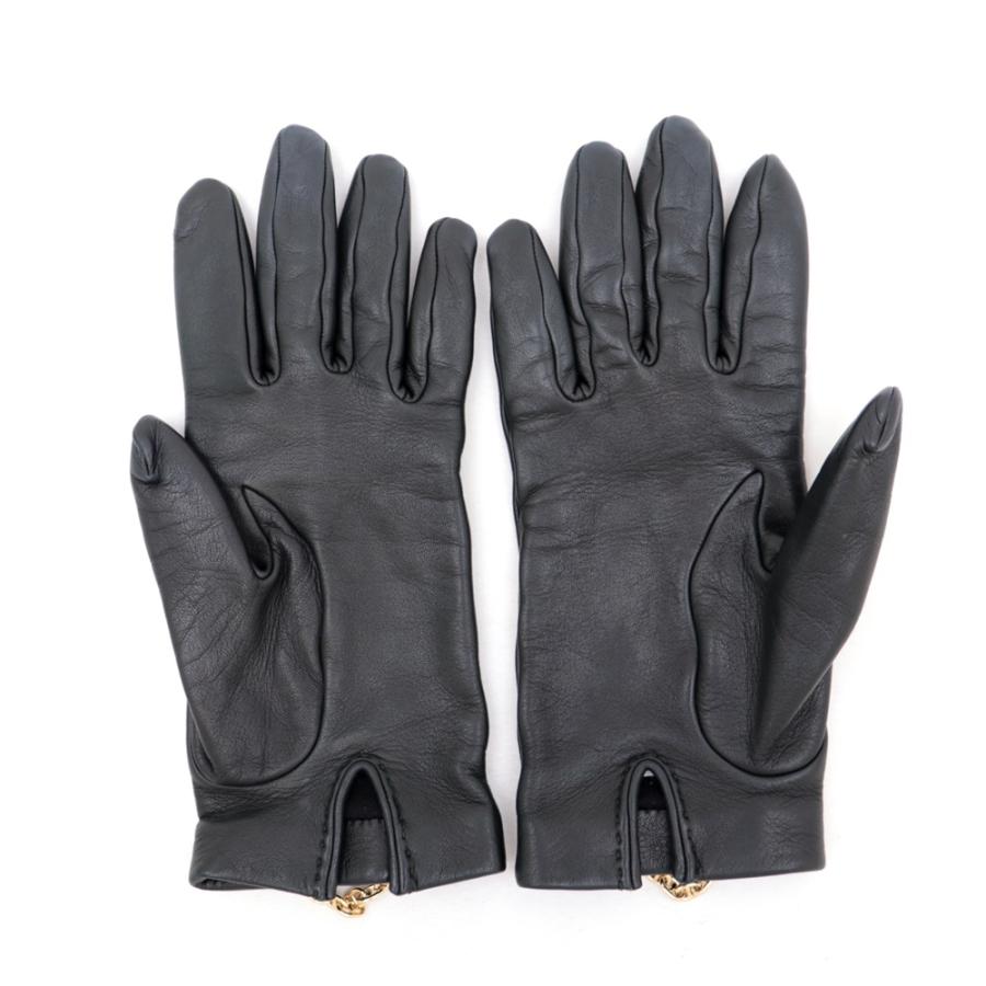 エルメス シェーヌ ダンクル ラムレザー手袋 HERMES エルメス シェーヌダンクル ラムスキン レザーグローブ