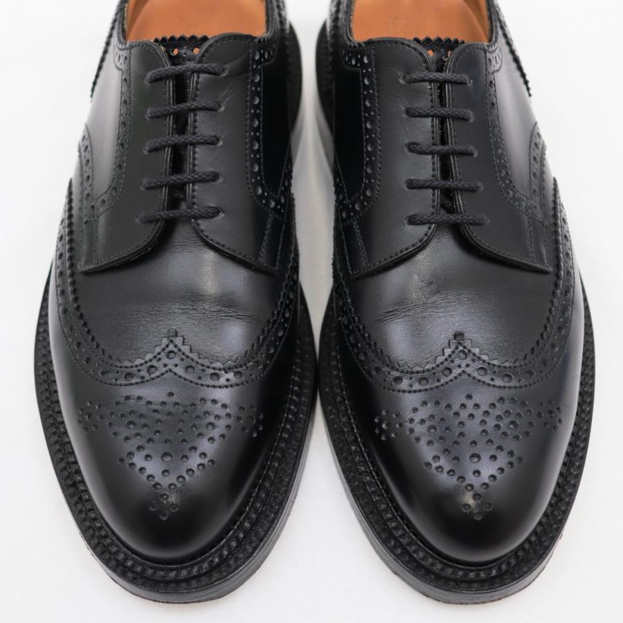 JMウエストン 590 トリプルソールダービー ウイングチップ レザーシューズ メンズ 黒 5.5D TRIPLE SOLE DERBY BLACK J.M.WESTON｜opal-shop1｜03