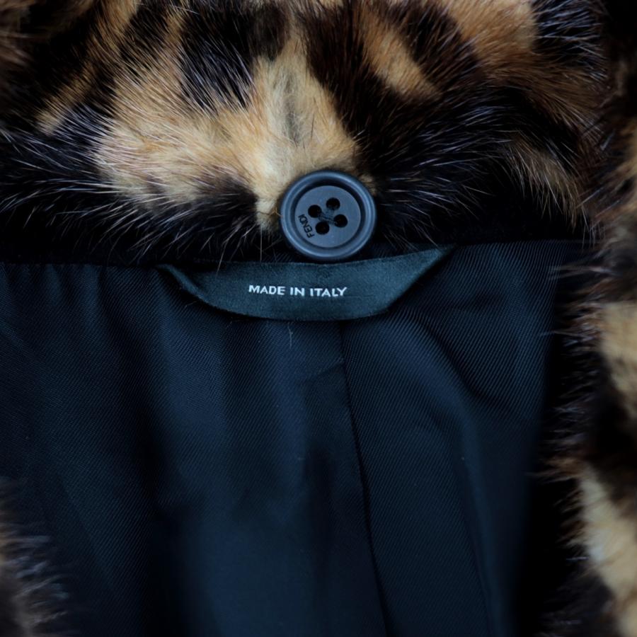 FENDI 美品 フェンディ ズッカ柄 ミンクファー チェスターコート FENDI 美品 フェンディ ズッカ柄 ミンクファー チェスターコート