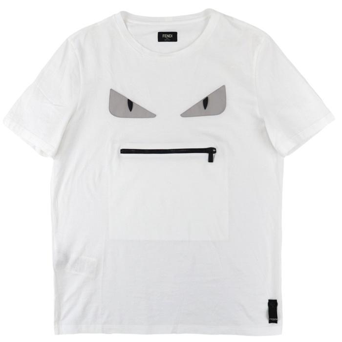 FENDI 美品 フェンディ モンスター 半袖Tシャツ メンズ 白 M