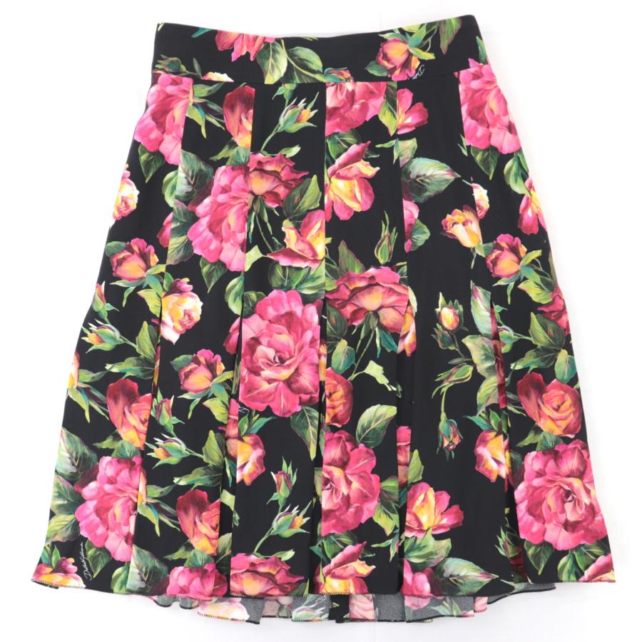DOLCE&GABBANA 花柄プリーツスカート 美品 ドルチェアンドガッバーナ フラワープリント プリーツ