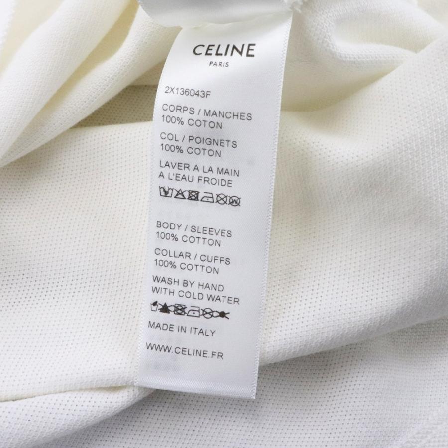 CELINE ホワイト ポロシャツ セリーヌ トリオンフ クラシック ポロシャツ / コットンピケ - オフホワイト