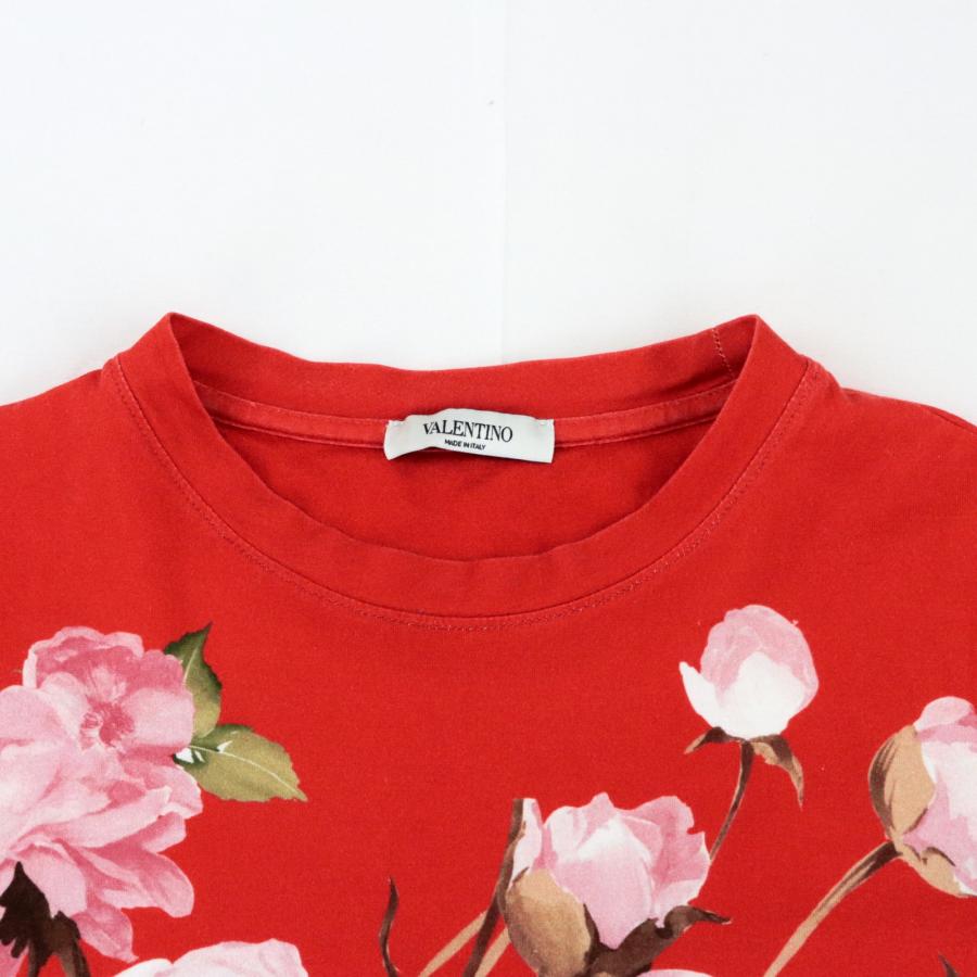 VALENTINO ヴァレンティノ 花柄 ロゴプリント 半袖Tシャツ VALENTINO ヴァレンティノ 花柄 ロゴプリント 半袖Tシャツ
