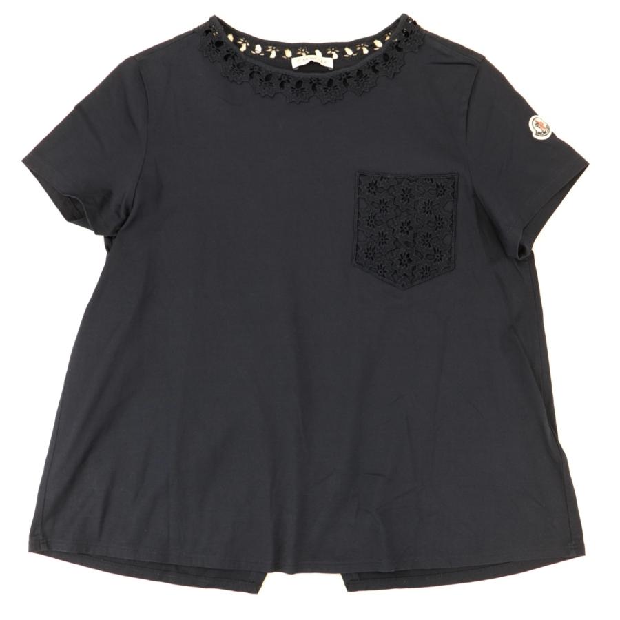 MONCLER 美品 モンクレール レーストリムカットソー 半袖Tシャツ 