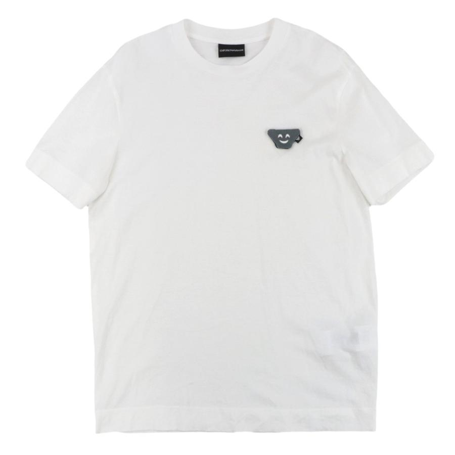 【新品】エンポリオ・アルマーニ 切替ロゴワッペン Tシャツ EMPORIO ARMANI 美品 エンポリオ・アルマーニ 切替ロゴワッペン