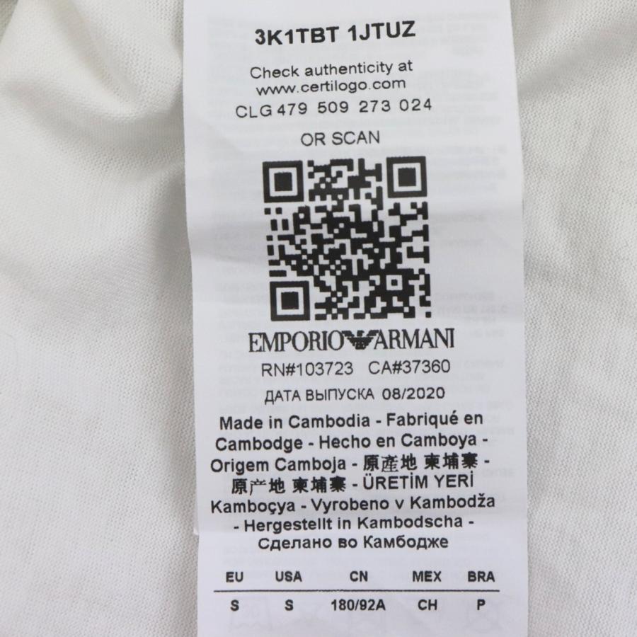 【新品】エンポリオ・アルマーニ 切替ロゴワッペン Tシャツ EMPORIO ARMANI 美品 エンポリオ・アルマーニ 切替ロゴワッペン