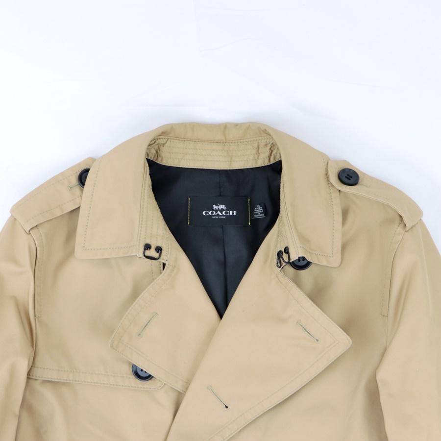 COACH コーチ トレンチ コート メンズ ベージュ XS ラムスキン COACH コーチ トレンチ コート メンズ ベージュ XS ラムスキン