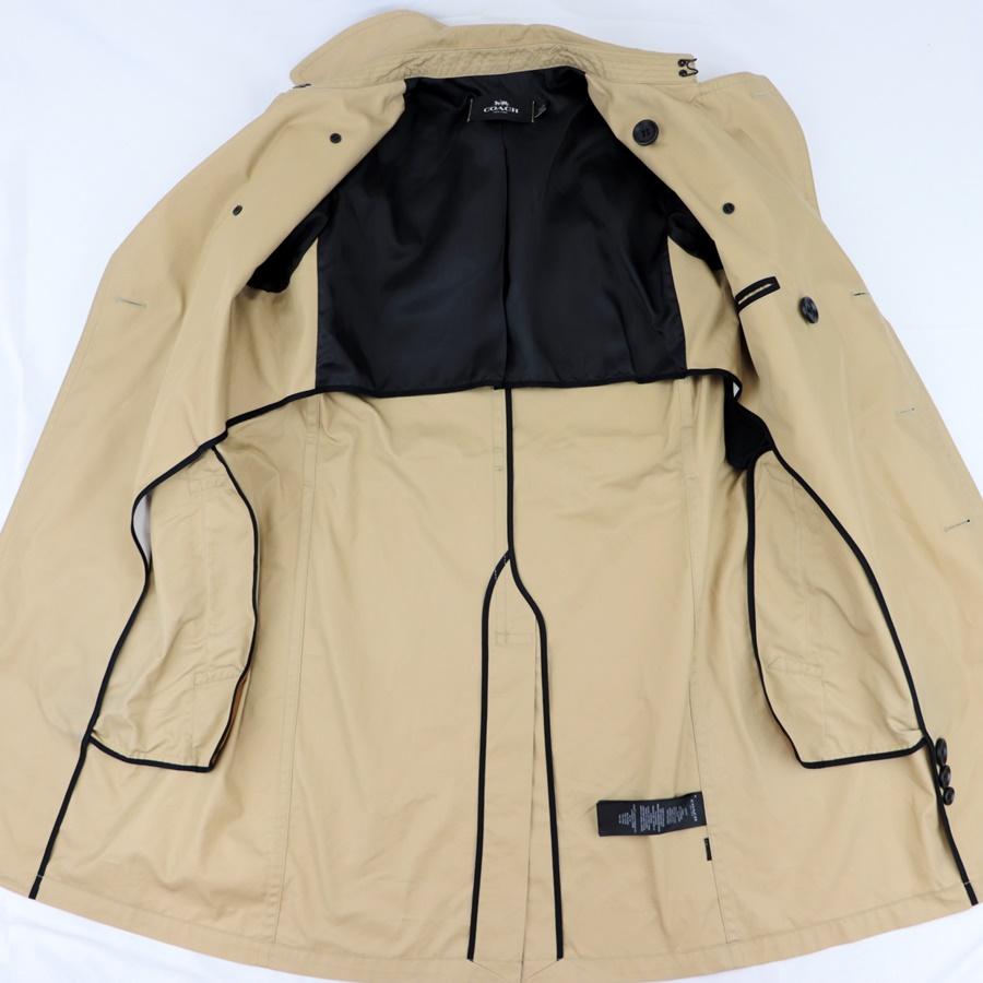 COACH コーチ トレンチ コート メンズ ベージュ XS ラムスキン COACH コーチ トレンチ コート メンズ ベージュ XS ラムスキン