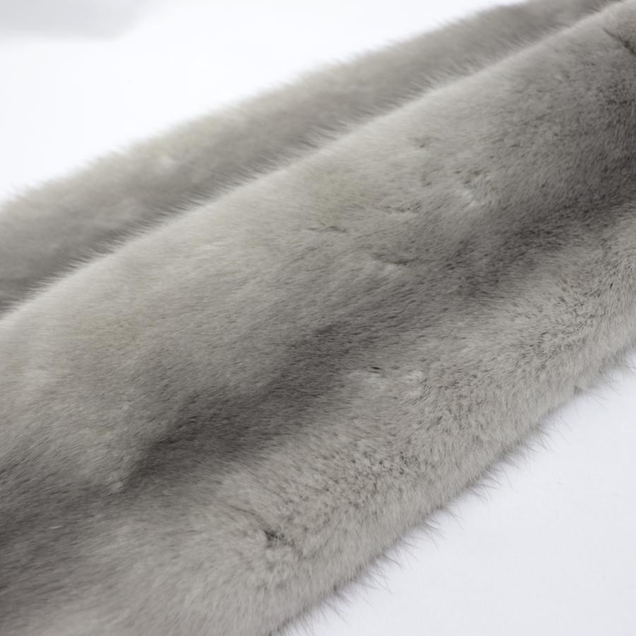 美品　JIL SANDER　リアルファー　マフラー　チャコールグレー 美品JIL SANDERリアルファーマフラーチャコールグレー