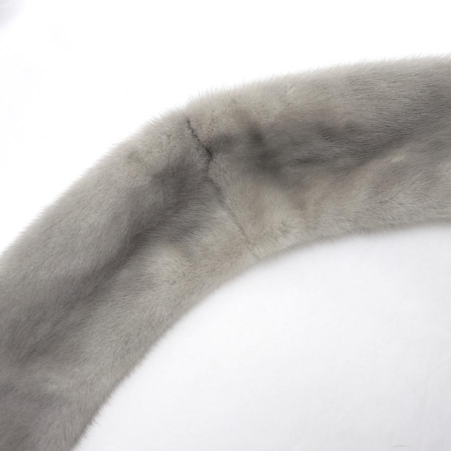 美品　JIL SANDER　リアルファー　マフラー　チャコールグレー 美品JIL SANDERリアルファーマフラーチャコールグレー