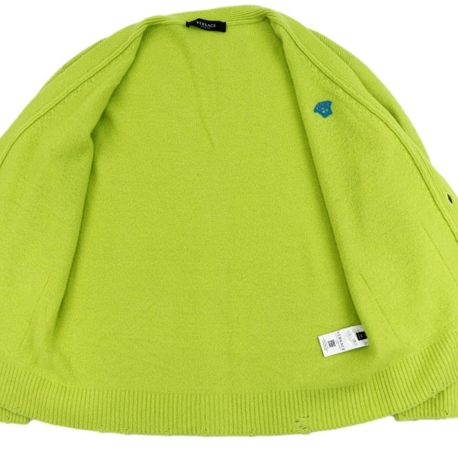 美品 ヴェルサーチ メデューサ刺しゅう カシミヤ混 ニット