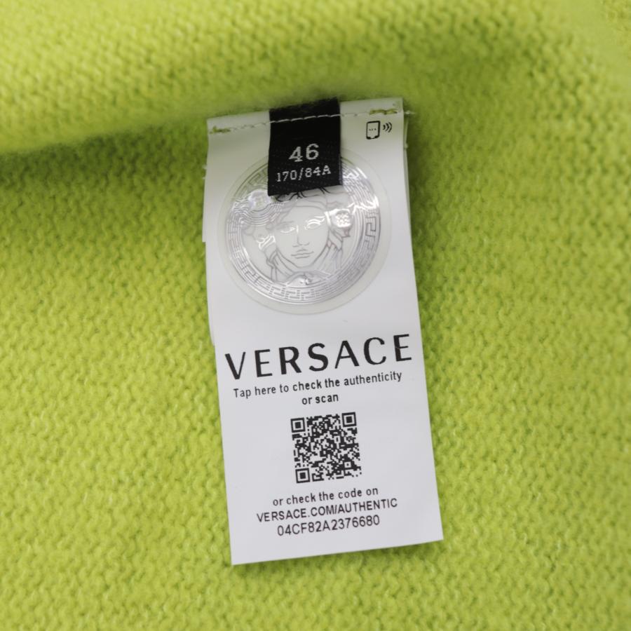 VERSACE　ニットカーディガン V Allover Jacquard Knit Crop Cardigan | VERSACE US