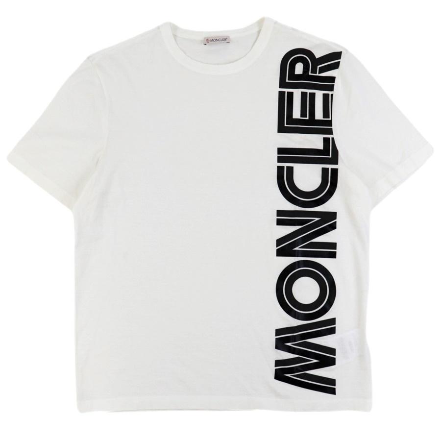 MONCLER 美品 モンクレール 19年製 ロゴプリント 半袖Tシャツ メンズ 