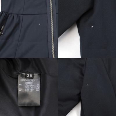 foxey new york フォクシー　38 ネイビー　コート フォクシー ニューヨーク タキシードクッション コート