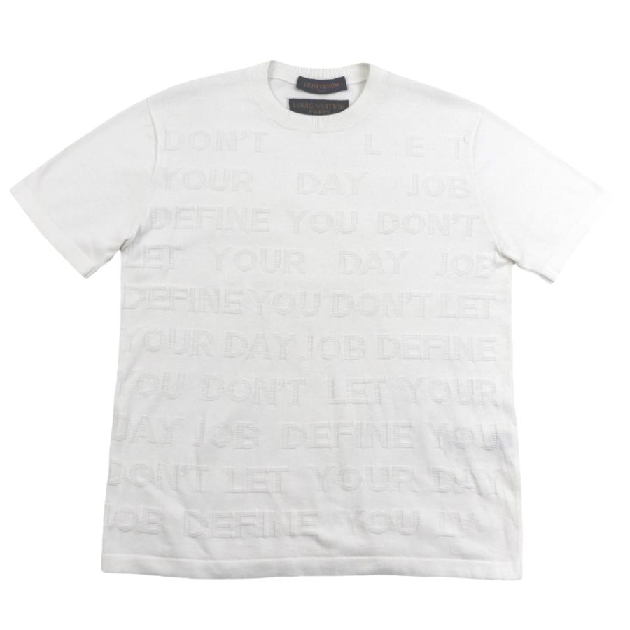 洗濯機可 美品 ルイヴィトン 21AW レターニット 半袖Ｔシャツ メンズ