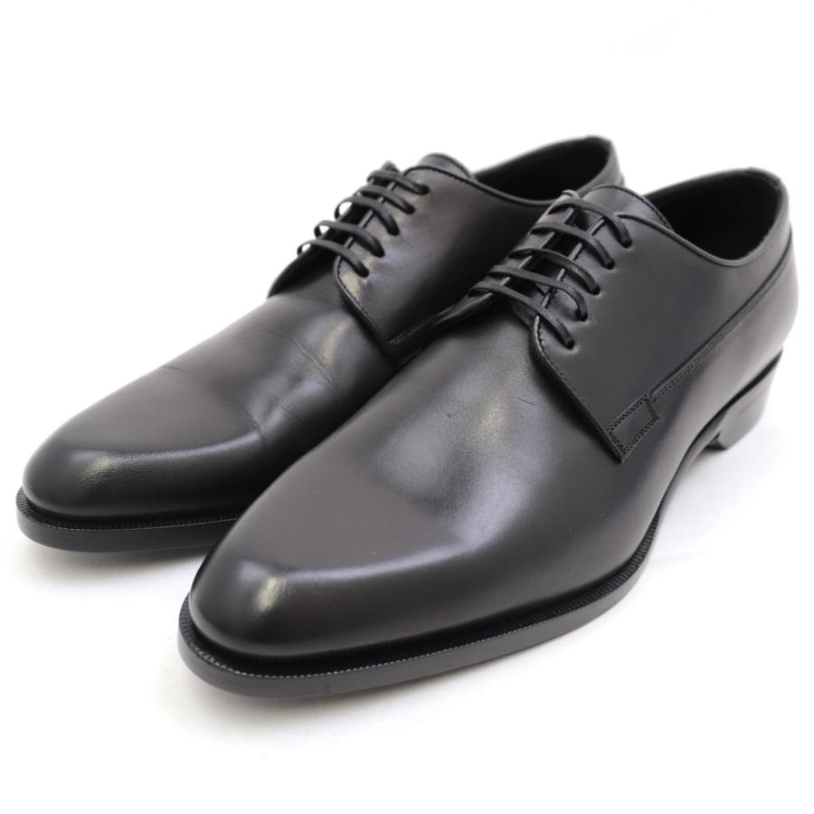 Dior HOMME 【未使用】ドレスシューズ 黒 レザー 靴 付属品完備 Dior HOMME 未使用 ディオール オム プレーントゥ レザー