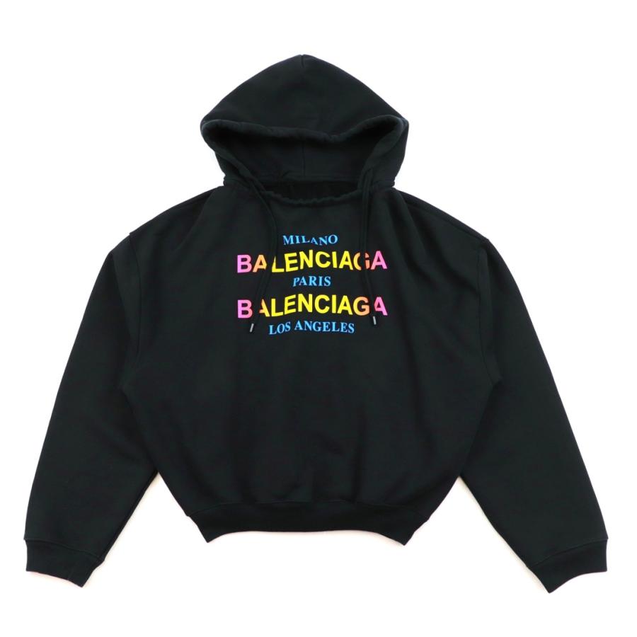 BALENCIAGA レインボーロゴ パーカー