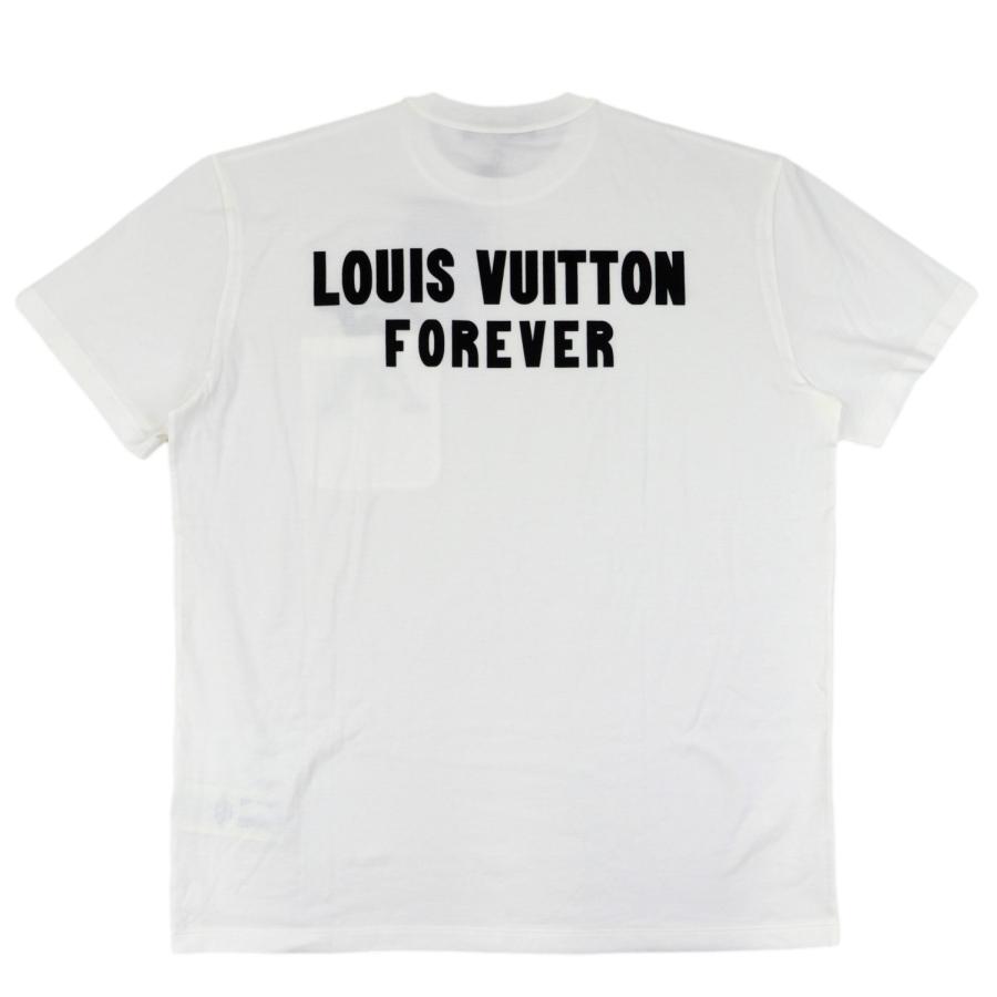 LOUIS VUITTON ホワイト Vネック Tシャツ 無地 LVワンポイント