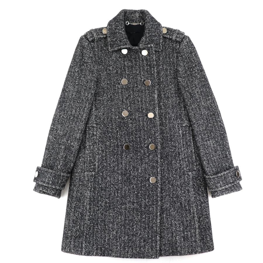 GUCCI ダークグレー コート 42 リバーシブル GGウール コート