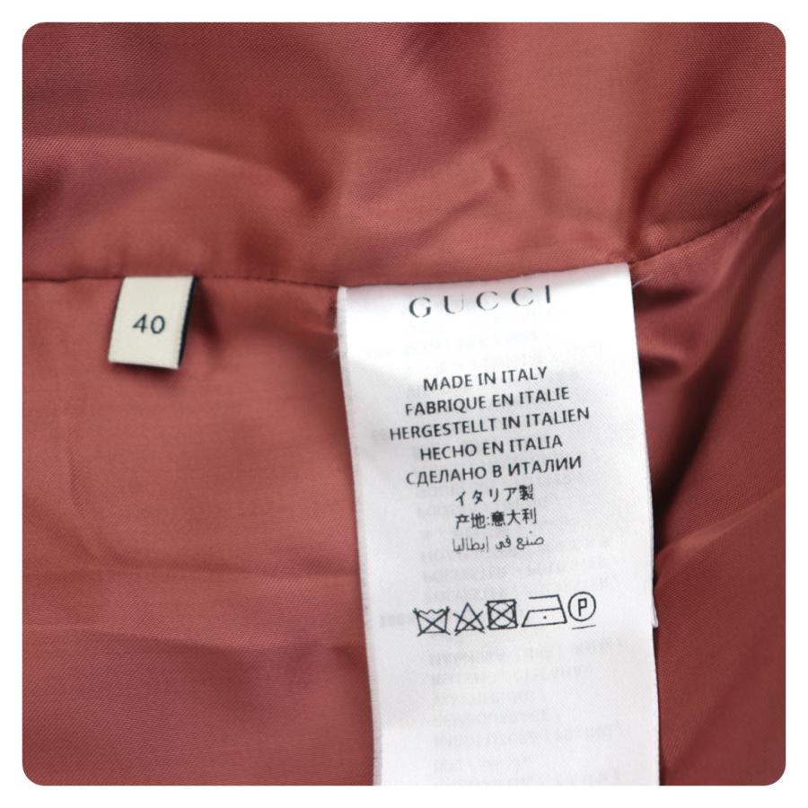 GUCCI ノーカラージャケット 40 GUCCI×adidas ノーカラージャケット707683 707683 レッド サイズ