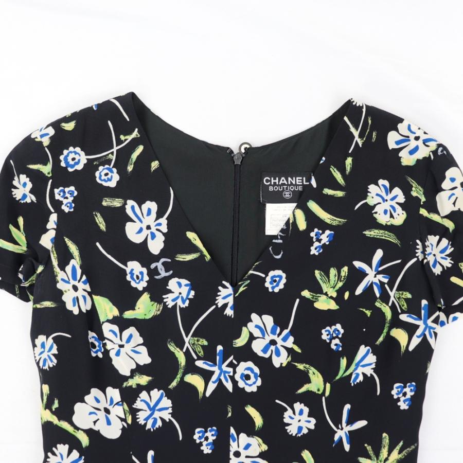 CHANELシャネル ココマークとクローバーのシルクのタンクトップ