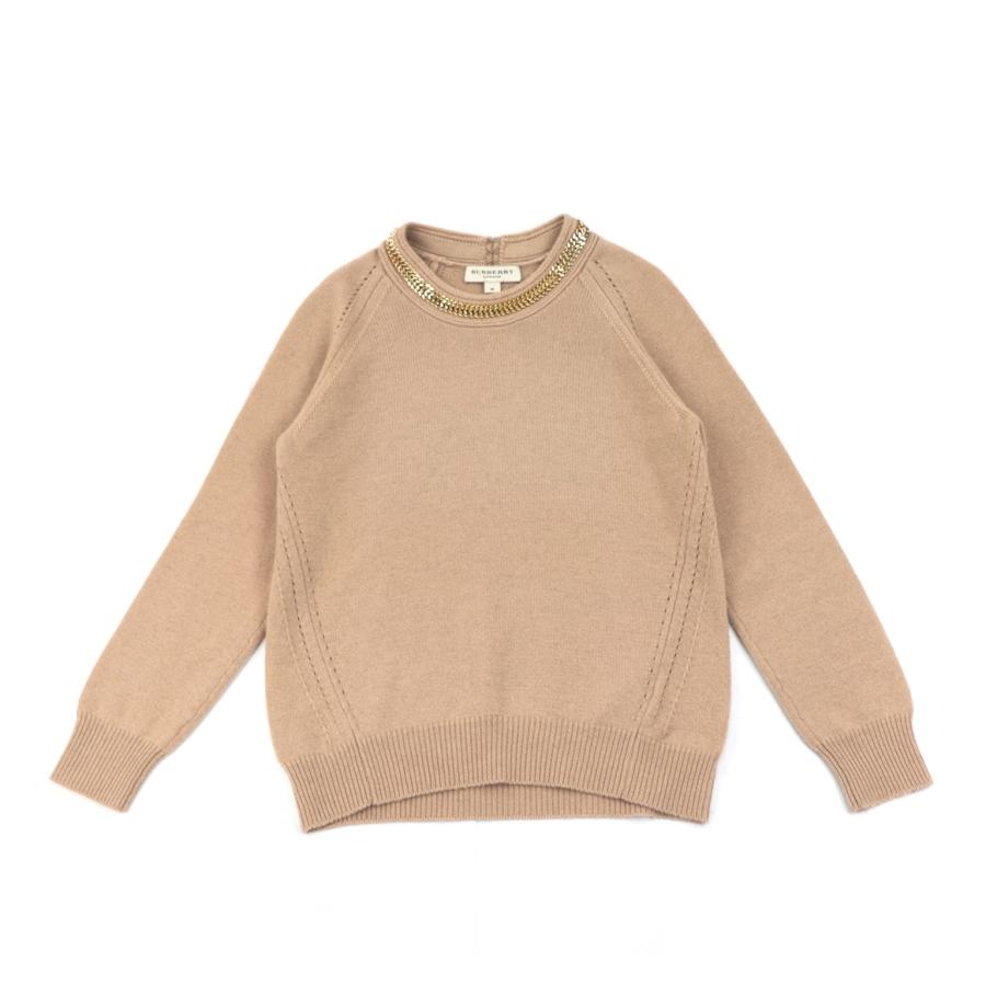 BURBERRY 美品 バーバリー チェーン装飾 ウールニット セーター