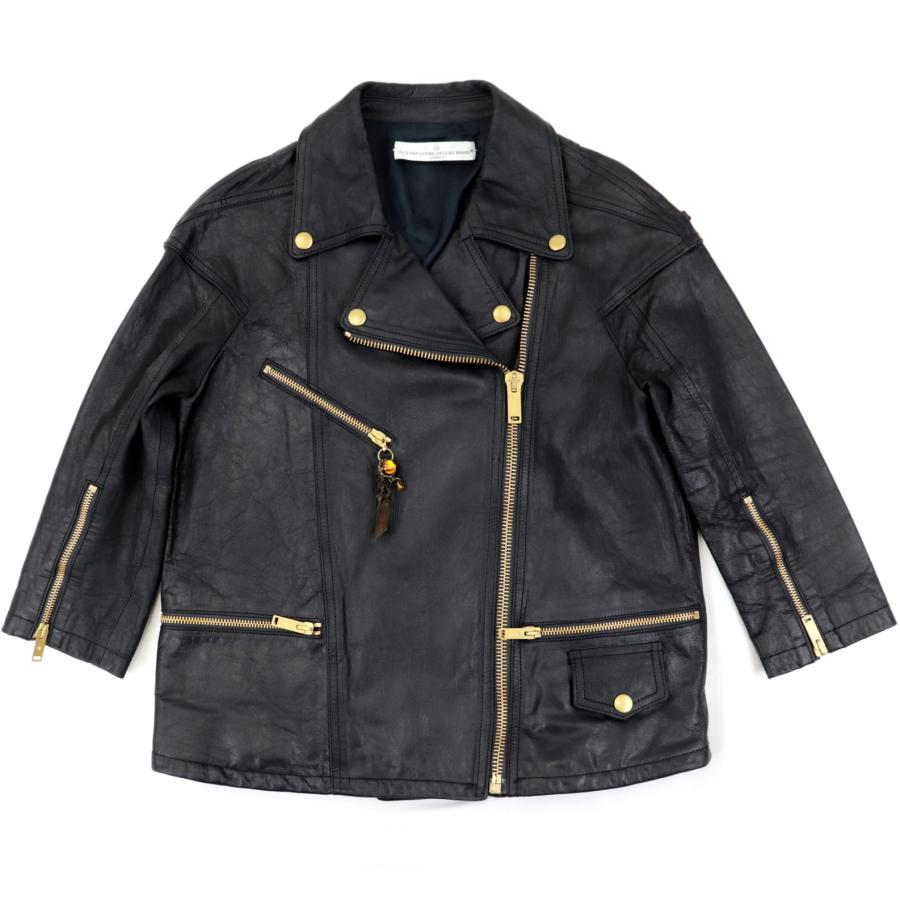ゴールデングース　レザーシングルライダースジャケット ブラック XXS ゴールデングース レザーシングルライダースジャケット ブラック XXS
