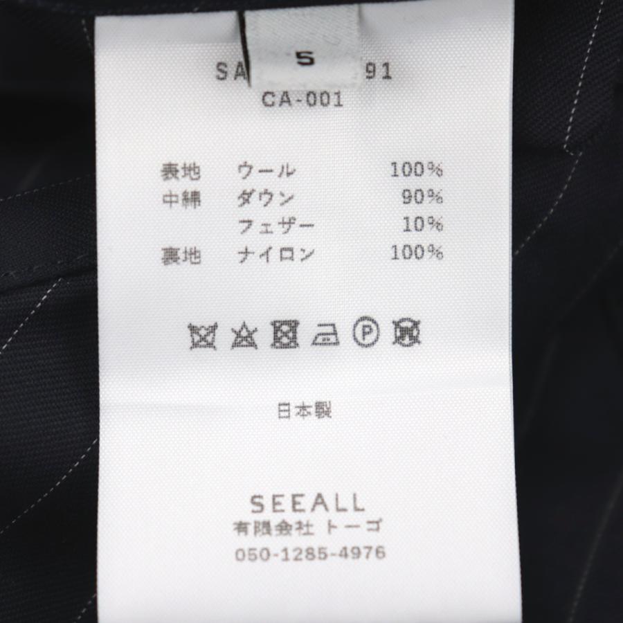 未使用 SEEALL シーオール テーラード ダウンジャケット メンズ ウール