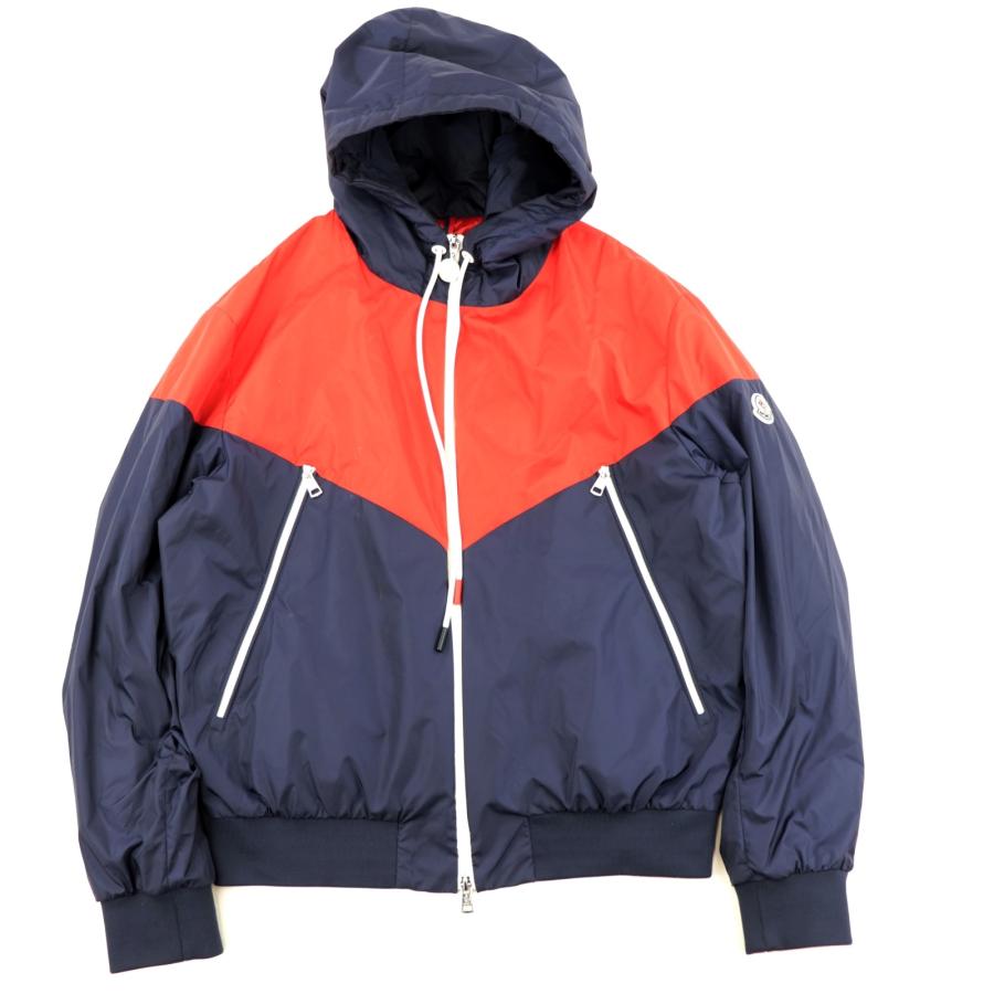 MONCLER モンクレール ナイロンジャケット ナイロン ネイビー レッド MONCLER モンクレール ナイロンジャケット ナイロン ネイビー レッド