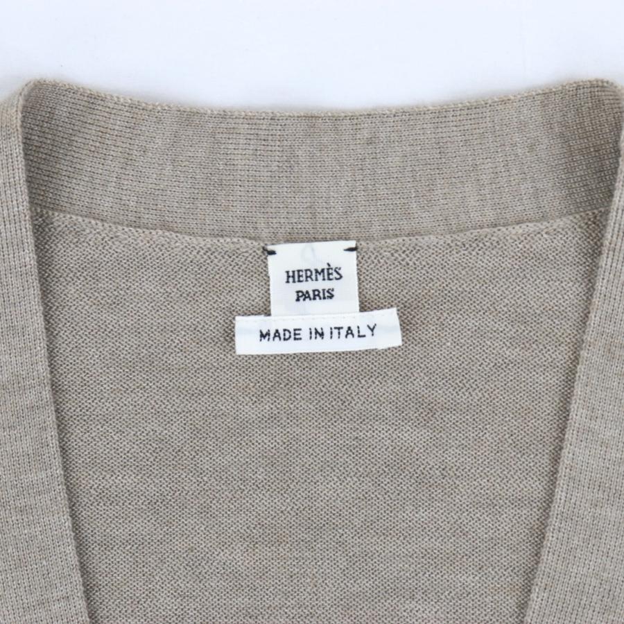 HERMES 美品 エルメス 馬刺繍 カシミアシルク ニット