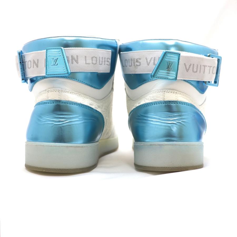 Louis Vuitton ハイカットスニーカー ブルー/ホワイト LOUIS VUITTON 美品 ルイ・ヴィトン 21年 リヴォリライン