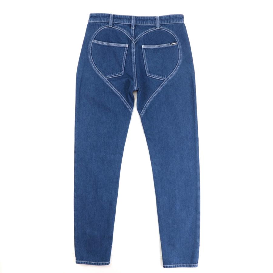 『美品』BURBERRY LONDON デニムパンツ　ジーンズ　ビックロゴ　3Y BURBERRY - BURBERRY バーバリー 裾ジップ スキニー デニム