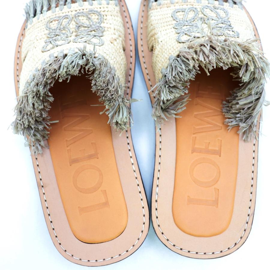LOEWE 未使用 ロエベ アナグラム ラフィアミュールサンダル LOEWE 未使用 ロエベ アナグラム ラフィアミュールサンダル