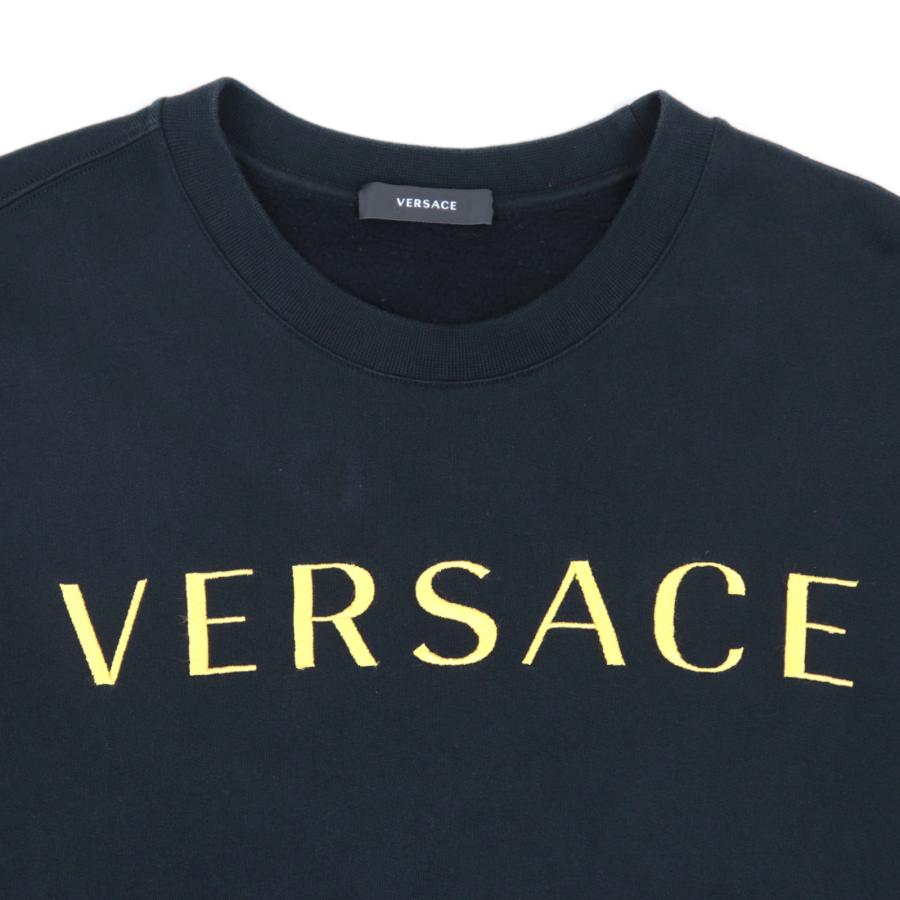 VERSACE ゴールドロゴ トレーナー VERSACE ヴェルサーチ トレーナー トップス スウェット サイド