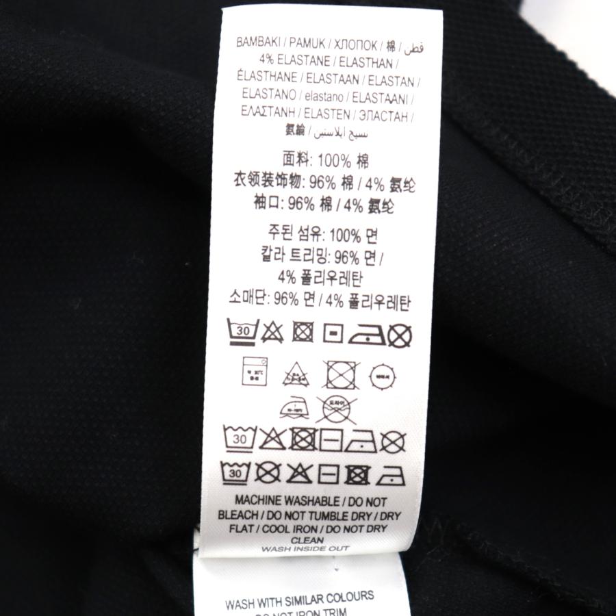 美品 バーバリー ロゴテープ 半袖ポロシャツ メンズ 黒 S コットン BURBERRY｜opal-shop1｜07