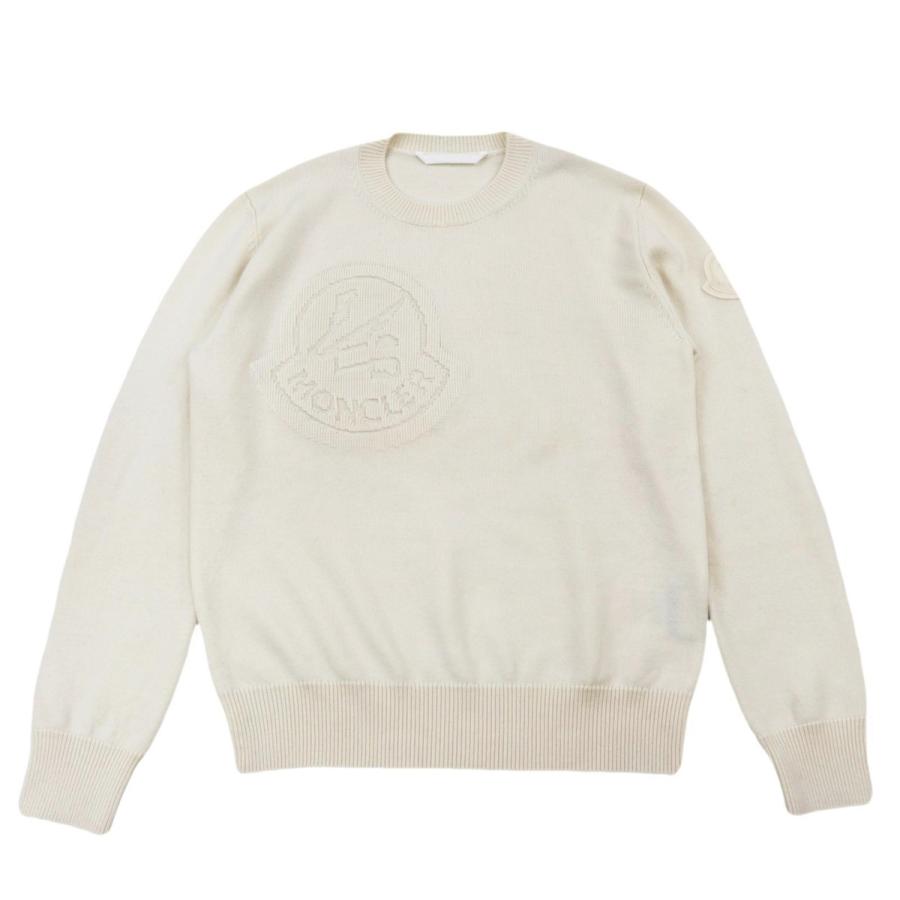 MONCLER GENIUS デカロゴ デカワッペン ニット アイボリー M MONCLER GENIUS デカロゴ デカワッペン ニット アイボリー M