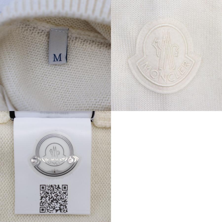 MONCLER GENIUS デカロゴ デカワッペン ニット アイボリー M MONCLER GENIUS デカロゴ デカワッペン ニット アイボリー M