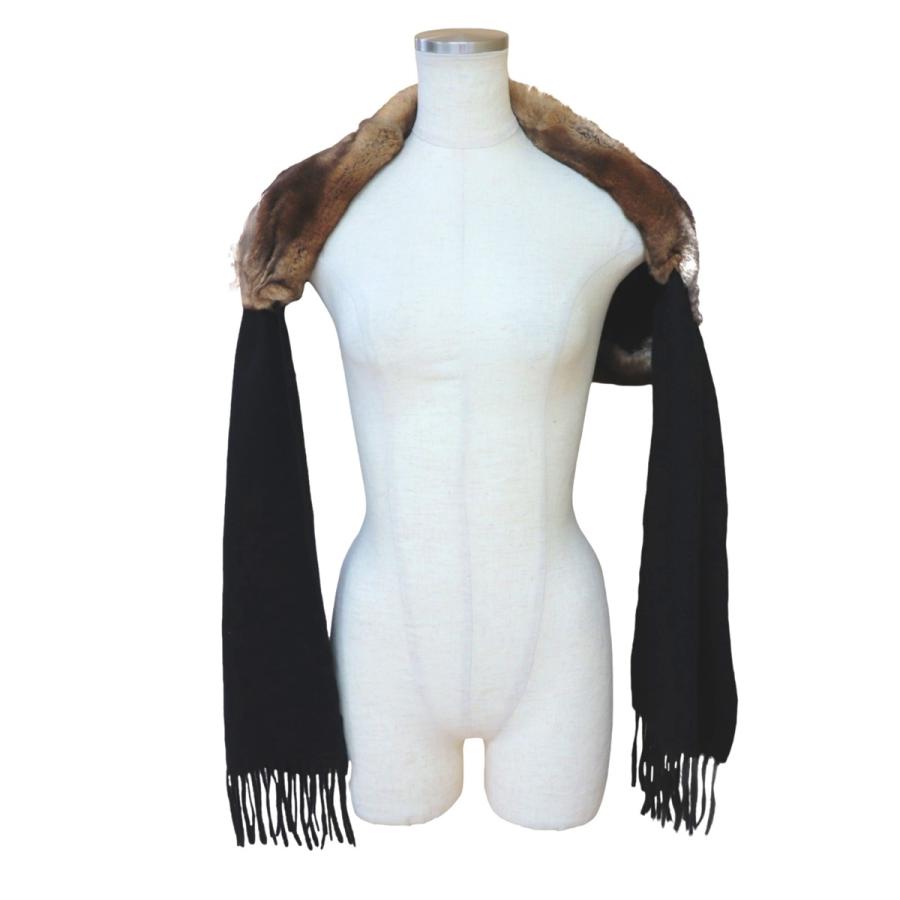 美品】 フェンディ キャンディ ストール シェアード リアルファー  