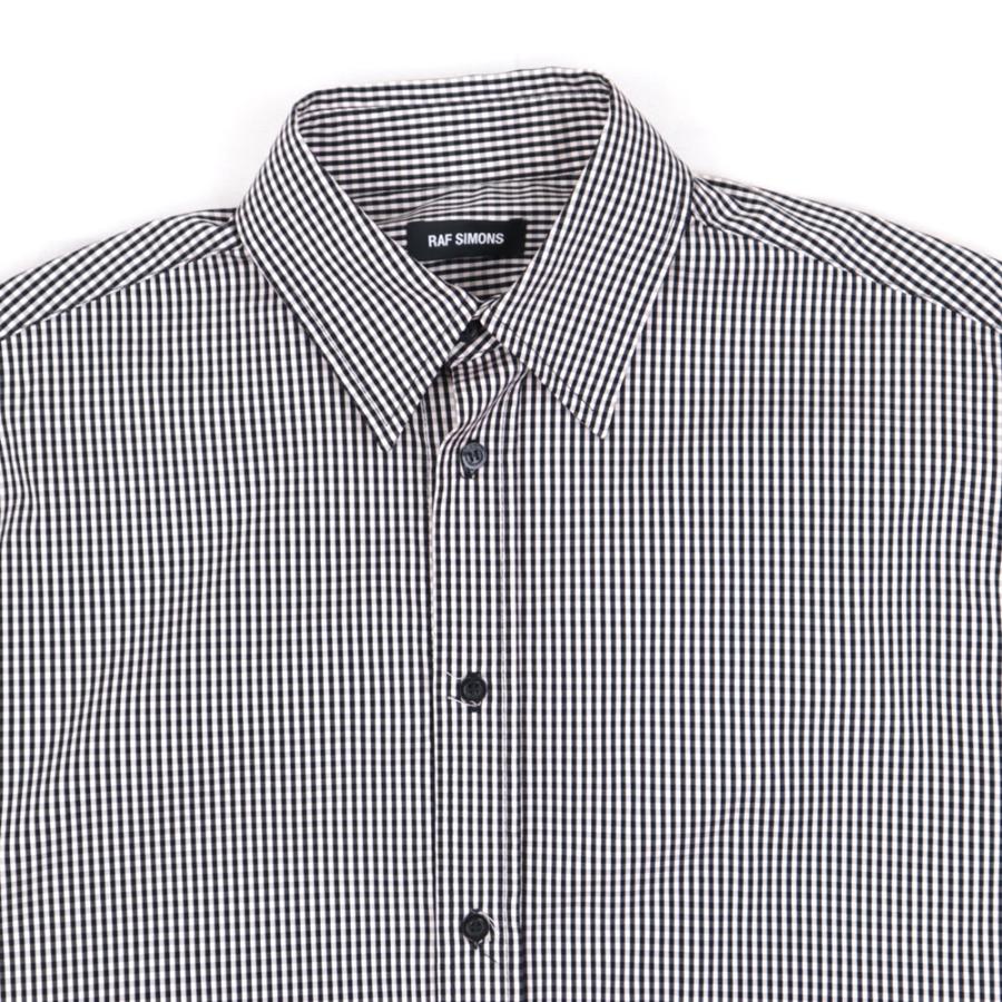 美品 ラフシモンズ 18SS バックリブ ギンガムチェック 長袖 美品 ラフシモンズ 18SS バックリブ ギンガムチェック 長袖