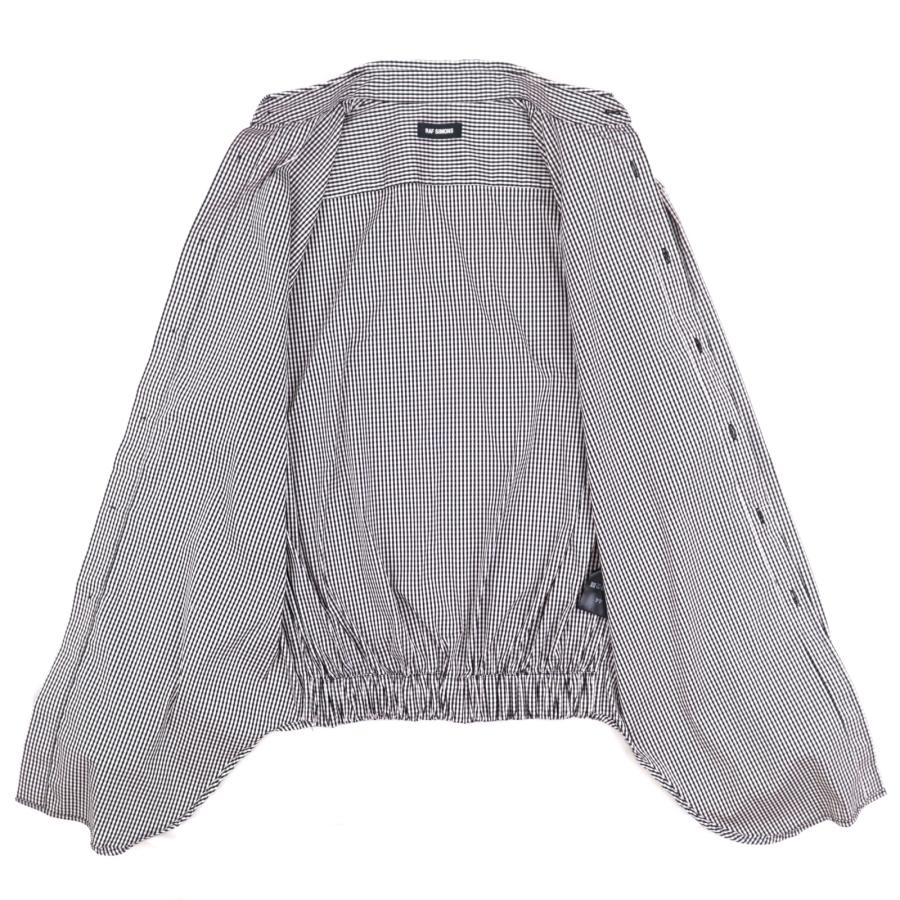 美品 ラフシモンズ 18SS バックリブ ギンガムチェック 長袖 美品 ラフシモンズ 18SS バックリブ ギンガムチェック 長袖