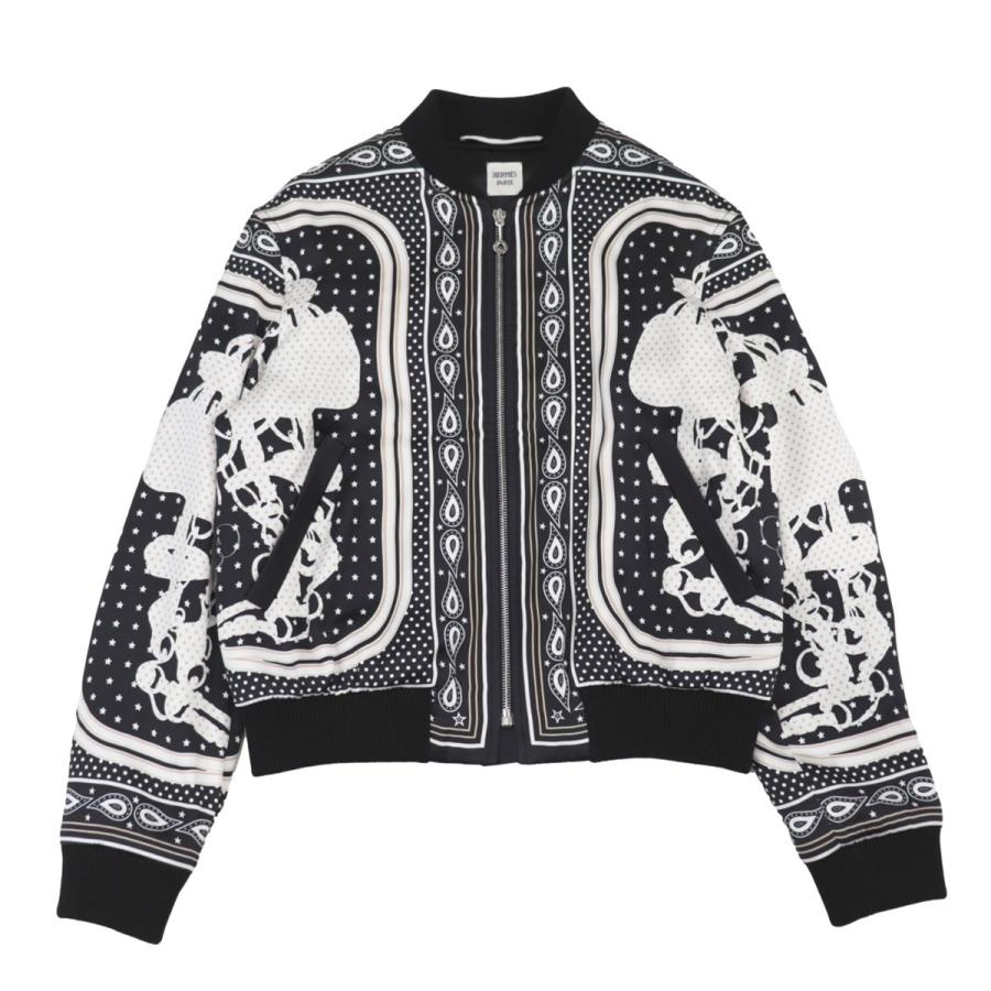 HERMES 美品 エルメス 21AW 式典用馬勒 BRIDES de GALA シルクブルゾン  