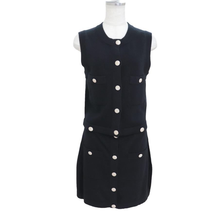 CHANEL 美品 シャネル 22SS カシミヤニットワンピース