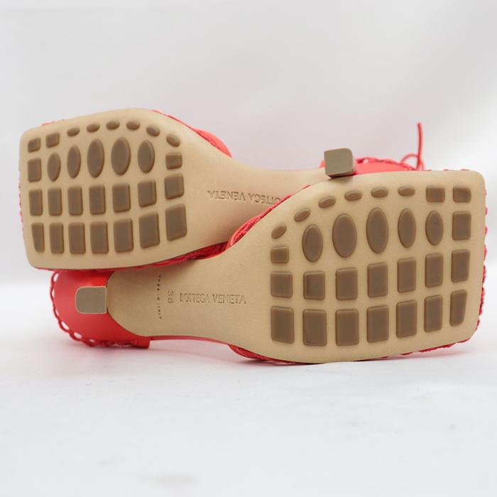 新品同様 ボッテガヴェネタ 651388 メッシュ レースアップ ハイヒール