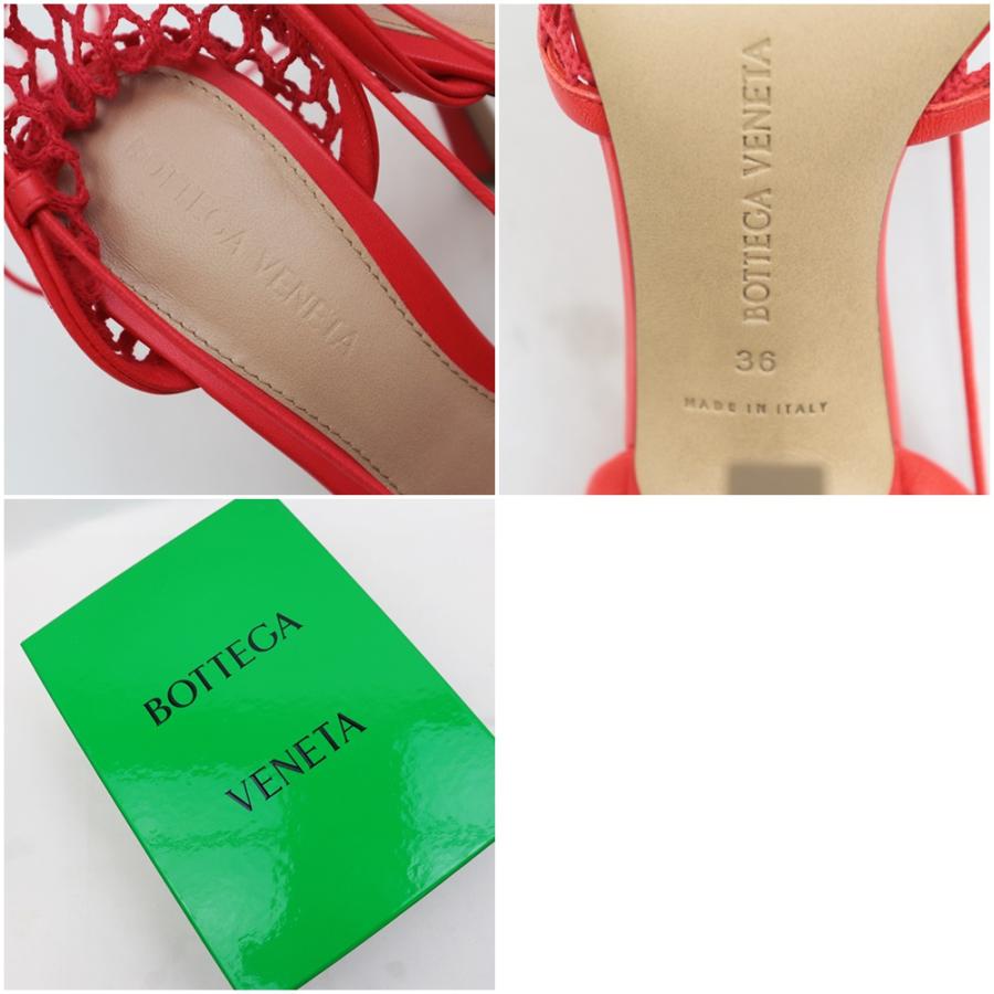 新品同様 ボッテガヴェネタ 651388 メッシュ レースアップ ハイヒール