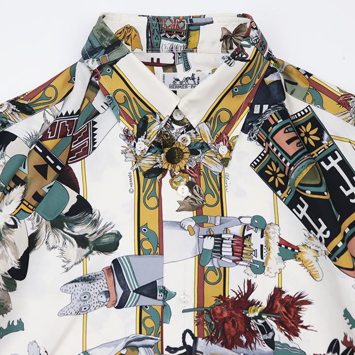 HERMES エルメス Kachinas カチナ クールネック 半袖 Tシャツ エルメス HERMES Kachinas カチナ Tシャツ クルーネック 半袖