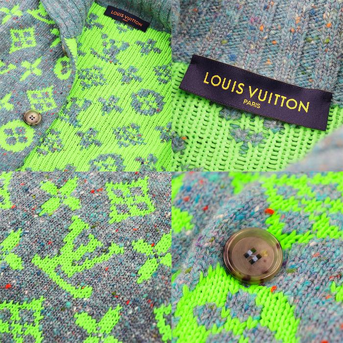 LOUIS VUITTON モノグラムボタン ほわほわ薄手カシミアニット LOUIS VUITTON モノグラムボタン ほわほわ薄手カシミアニット
