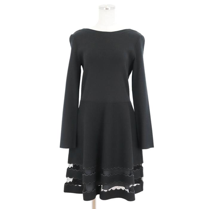 美品】レッドヴァレンティノ ワンピース ニット スカラップレース 